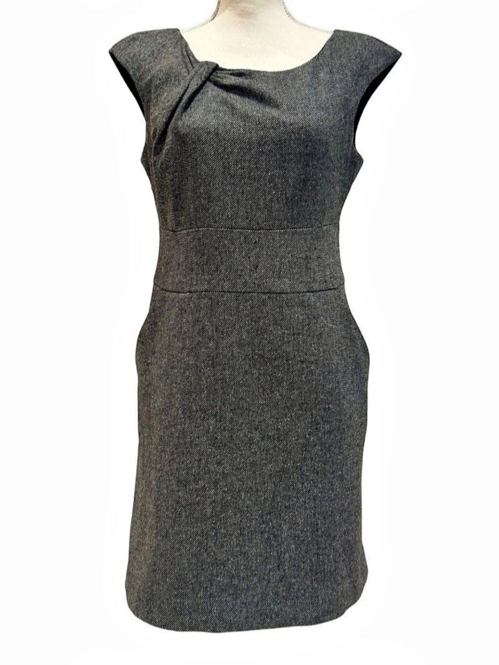 Banana Republic Wool-Blend Sheath Dress in Gray - Size 8